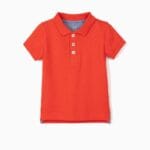 POLO SS PIQUET HOT CORAL:HOT CORAL 17-1656 TCX:24/36M