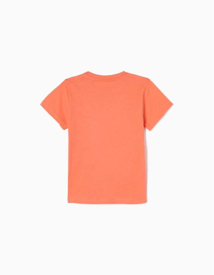 Cotton T-shirt for Baby Boys 'Gaming', Orange – Image 3