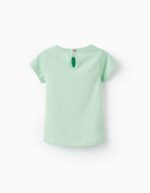 T-SHIRT MC JERSEY VERT CLAIR 12/18M – Image 3