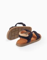 SANDALE EN LTH BLEU FONCÉ 30 – Image 2
