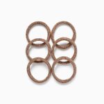 ÉLASTIQUES POUR CHEVEUX PACK6 MARRON UNICO