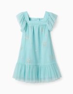 Robe en tulle avec papillons fille, turquoise