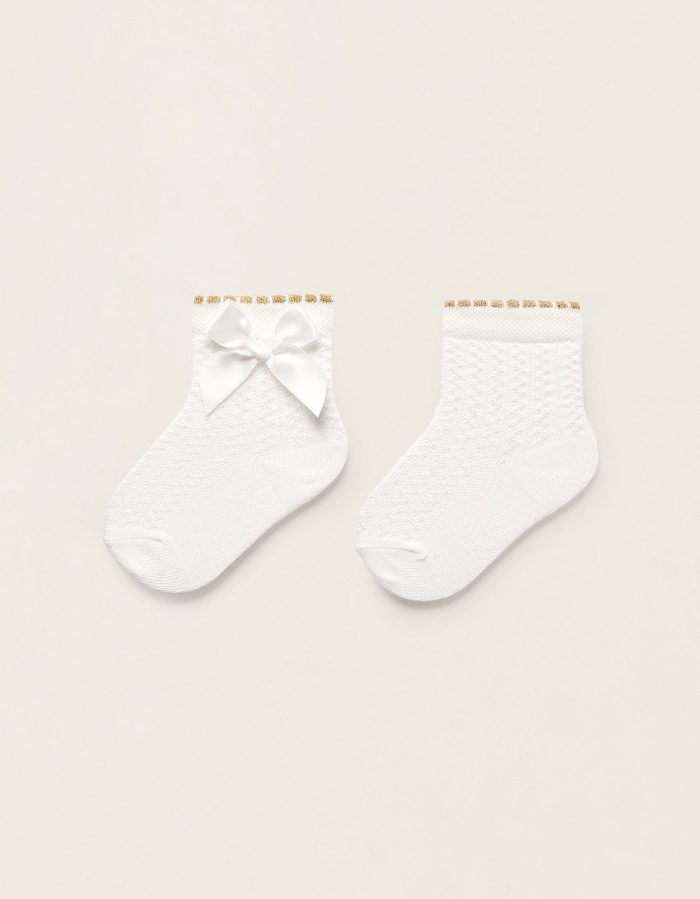 CHAUSSETTES CREW, BLANCHES, 15/18 – Image 1