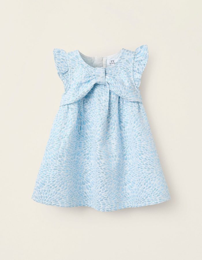 ROBE MC JACQUARD, BLANC, 6/9M – Image 1
