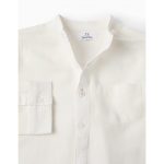 CHEMISE ML LIN, BLANC – Image 2