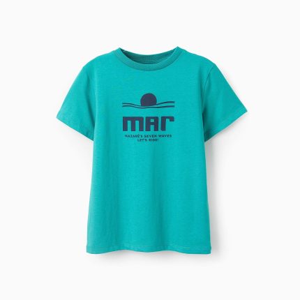 T-shirt en coton garçon 'Sea', vert