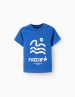 T-shirt en coton bébé garçon 'Nazaré', bleu