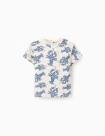 T-shirt avec motif bébé garçon 'Lobster', blanc/bleu