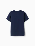 T-shirt en coton garçon 'Sonic', bleu foncé – Image 2