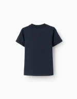T-shirt en coton garçon 'Nature', bleu foncé – Image 3