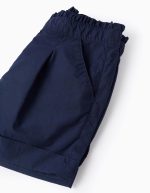 Short en popeline à volants fille, bleu foncé – Image 4