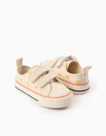 Baskets à fleurs bébé fille '50's Sneakers', beige – Image 2