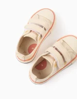 Baskets à fleurs bébé fille '50's Sneakers', beige – Image 3