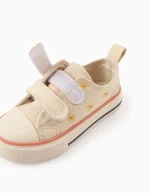 Baskets à fleurs bébé fille '50's Sneakers', beige – Image 4