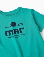 T-shirt en coton garçon 'Sea', vert – Image 3