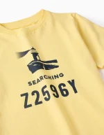 T-shirt en coton pour garçon, jaune – Image 3