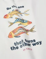 T-shirt Garçon en Coton avec Dos Imprimé 'Ria', Blanc – Image 4