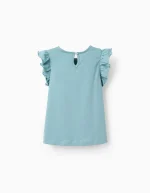 Débardeur à volants fille, vert – Image 2