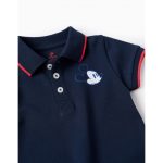 Polo en Piqué de Coton Bébé Garçon 'Mickey', Bleu Foncé – Image 3