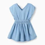Robe en jean léger pour fille, bleu