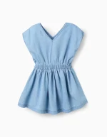 Robe en jean léger pour fille, bleu