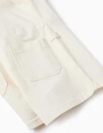 Salopette sergée fille, beige – Image 4