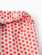 Short en coton à pois pour fille, rouge/blanc – Image 2
