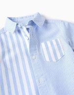 Chemise rayée à manches courtes pour bébé garçon, bleu/blanc – Image 3