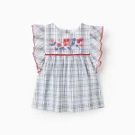 Blouse à Carreaux avec Broderie Fille 'You&Me', Multicolore