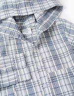 Chemise à capuche à carreaux bébé garçon 'You & Me', blanc/bleu – Image 4