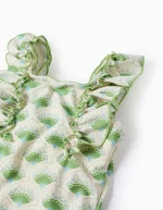 Maillot de bain à motif et volants bébé fille, beige/vert – Image 3