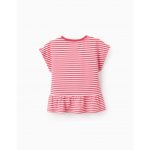 T-shirt rayé à volants pour fille « Minnie Mouse », blanc/rouge – Image 2