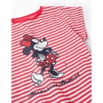 T-shirt rayé à volants pour fille « Minnie Mouse », blanc/rouge – Image 4