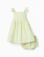 Robe à carreaux et bloomer pour bébé fille « B&S », multicolore