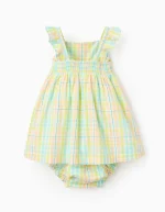 Robe à carreaux et bloomer pour bébé fille « B&S », multicolore – Image 2