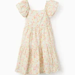 Robe en coton fleurie pour fille, multicolore