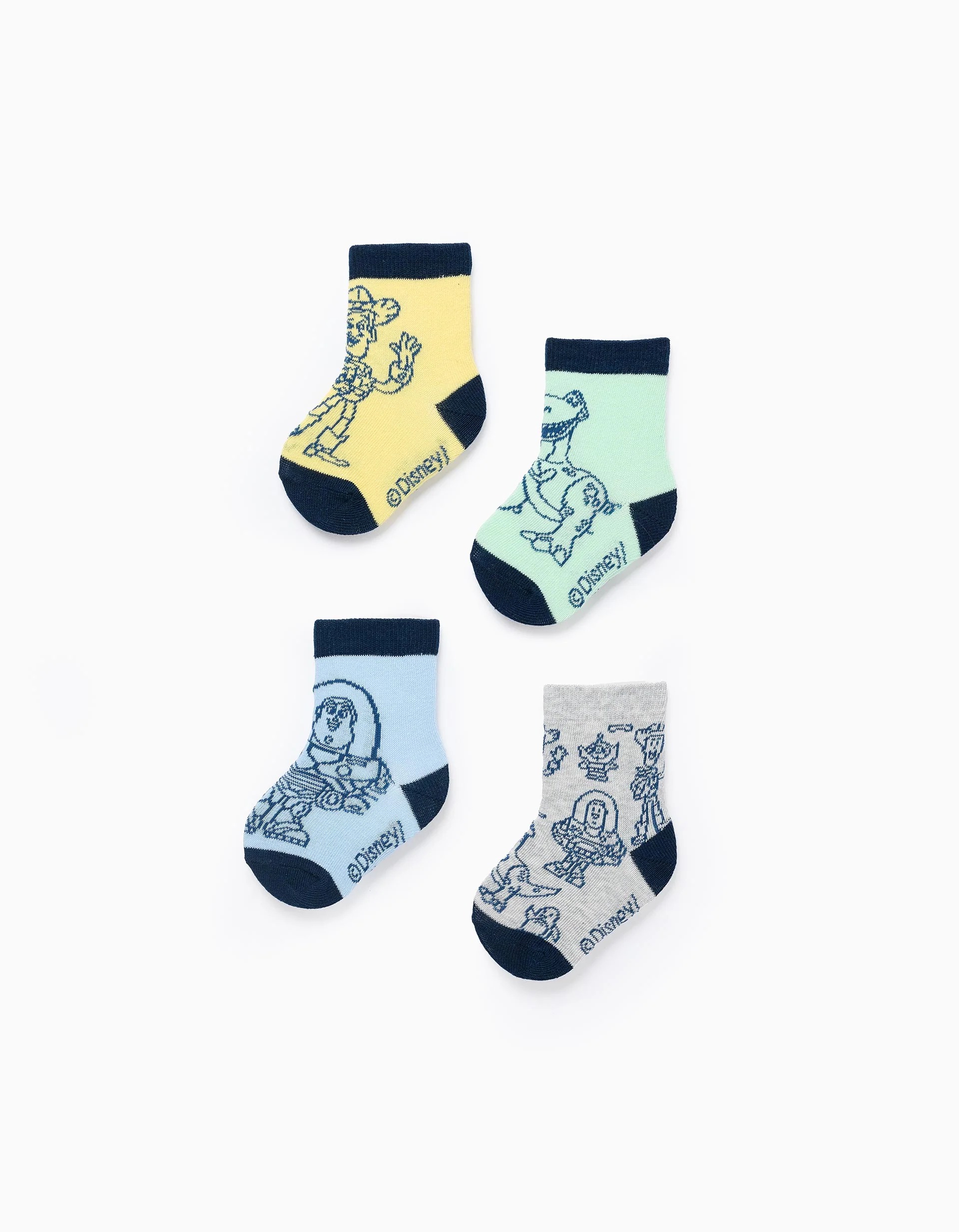 1609202568c9349bca414.jpeg Lot de 4 paires de chaussettes pour bébé garçon « Toy Story », multicolores – Image 1