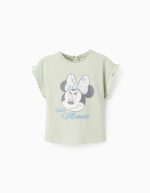 T-shirt en coton à volants pour bébé fille « Minnie », vert