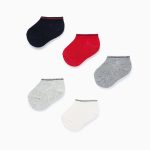 Lot de 5 paires de chaussettes à rayures pour bébé garçon, multicolores