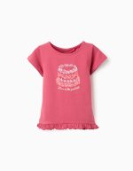 T-SHIRT SS EN MAILLOT, ROSE FONCÉ, 4/5