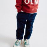 Pantalon cargo à taille élastiquée et cordon de serrage pour garçon, bleu foncé