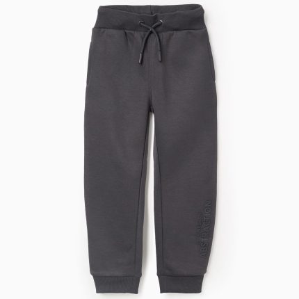 Pantalon de jogging slim pour garçon, gris foncé