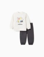 Survêtement brossé pour garçon « Friends », blanc/gris
