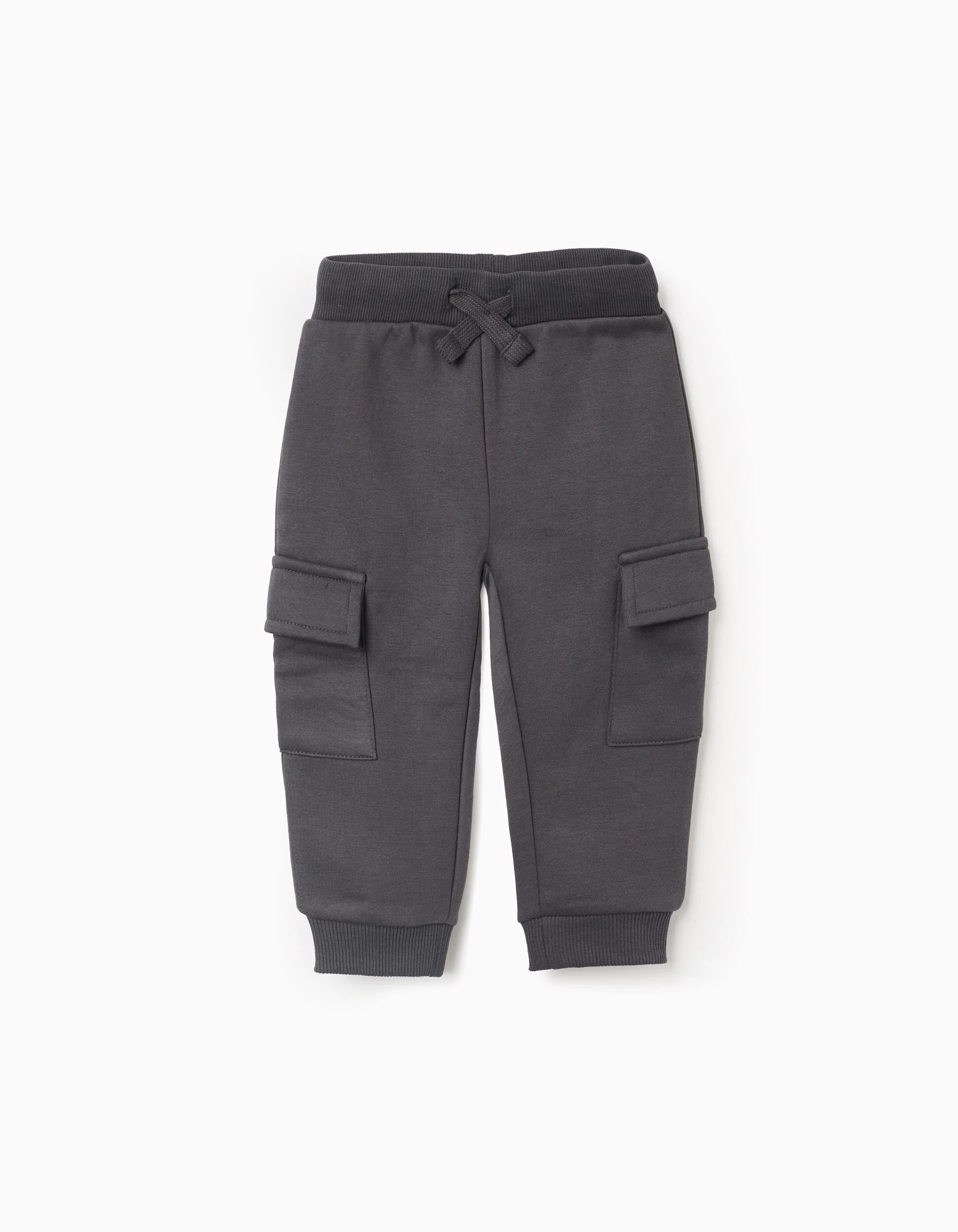 1609202568c93644d8282.jpeg Pantalon de jogging avec poches cargo pour bébé garçon, gris – Image 1