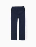 Jeggings brossés pour fille, bleu foncé
