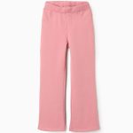 Jeggings évasés brossés pour fille, rose