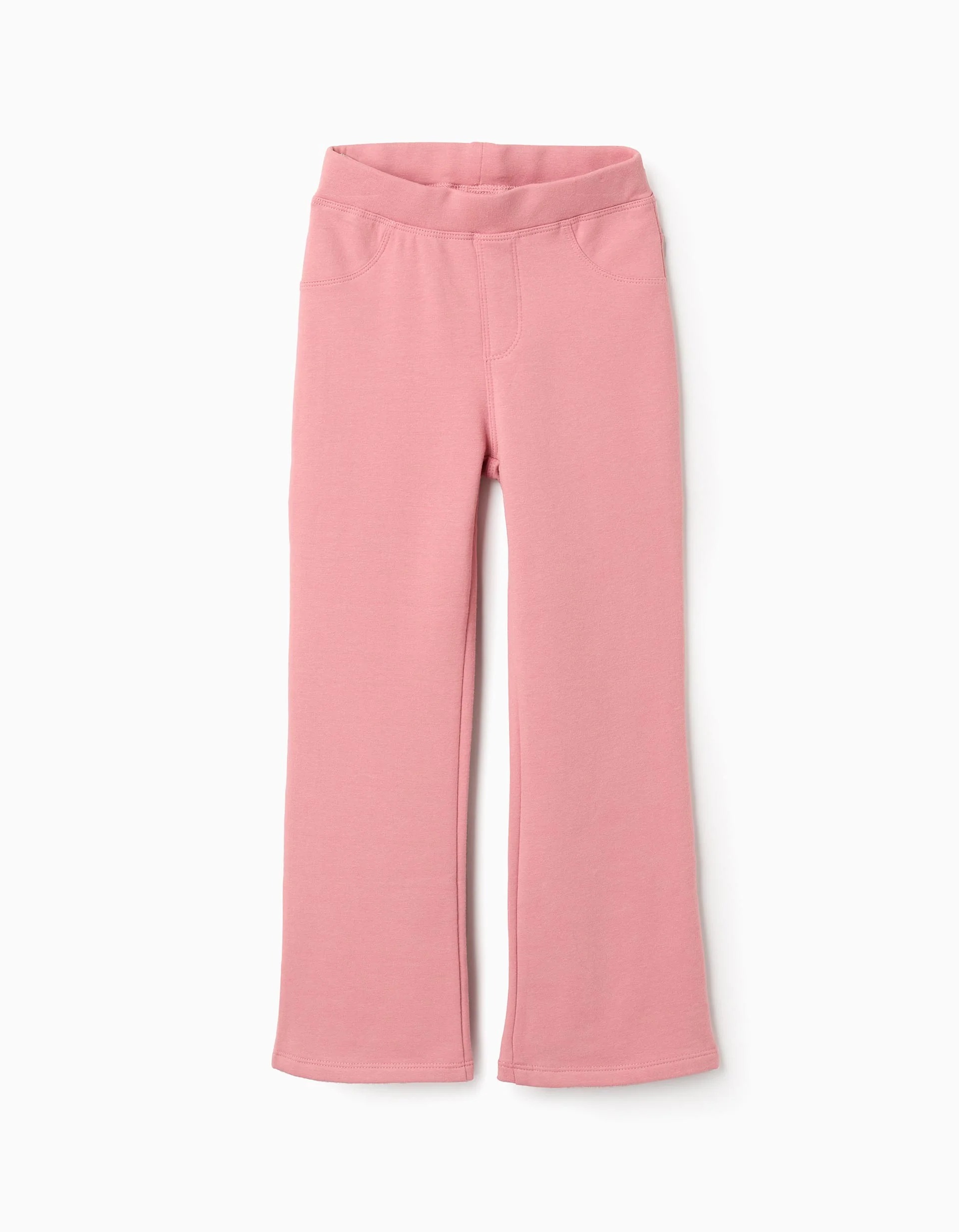 1609202568c936c59cca0.jpeg Jeggings évasés brossés pour fille, rose – Image 1