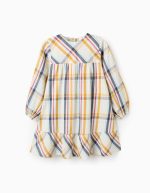 Robe à carreaux en coton pour fille « B&S », multicolore