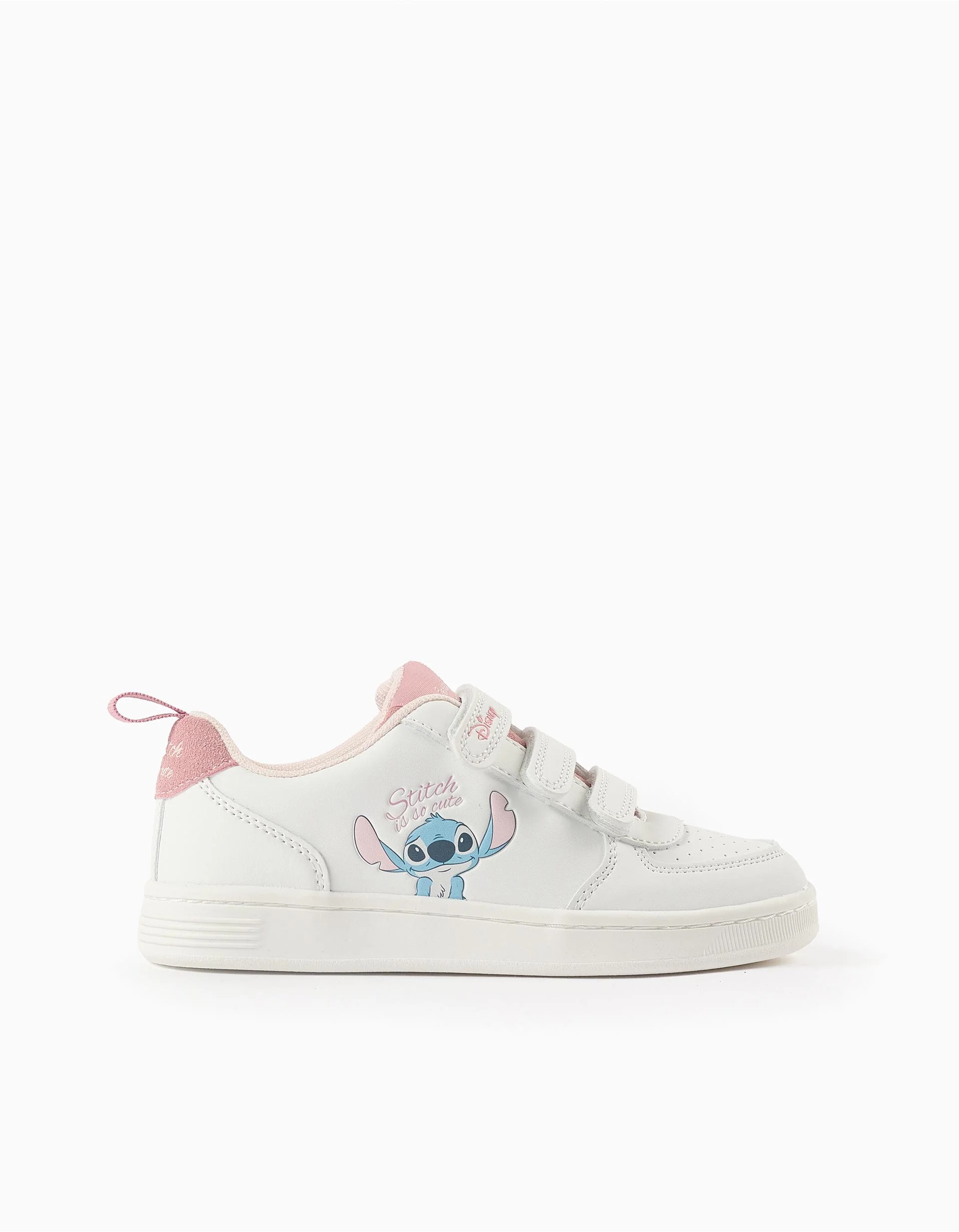 1609202568c93759bd55c.jpeg Baskets à scratch pour fille « Stitch », blanc/rose – Image 1