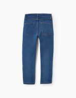 Jean skinny souple pour fille, bleu – Image 2